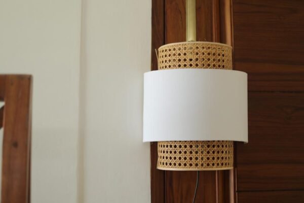 Vial Wall Lamp - White Lampshade