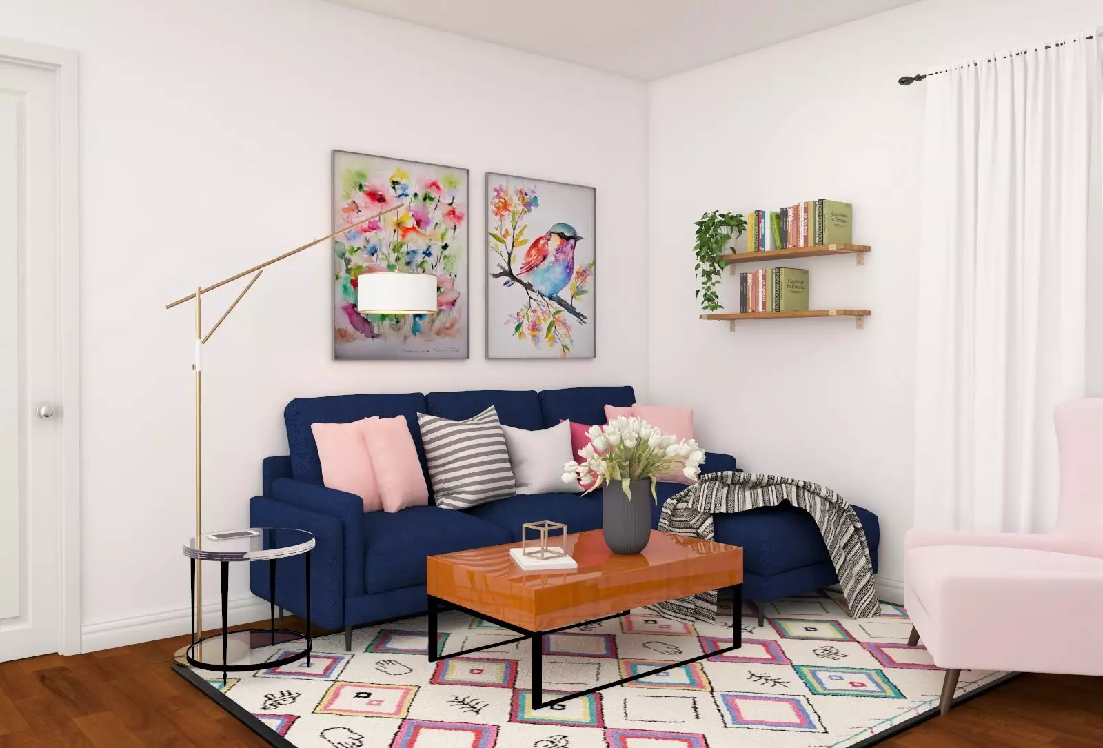 Floor lamp for interior design style